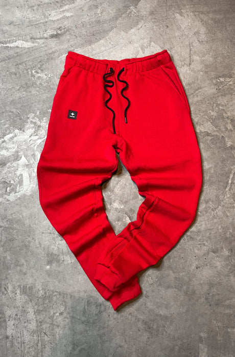MagicBee Side Rib Pants - Red - magicbee-clothing