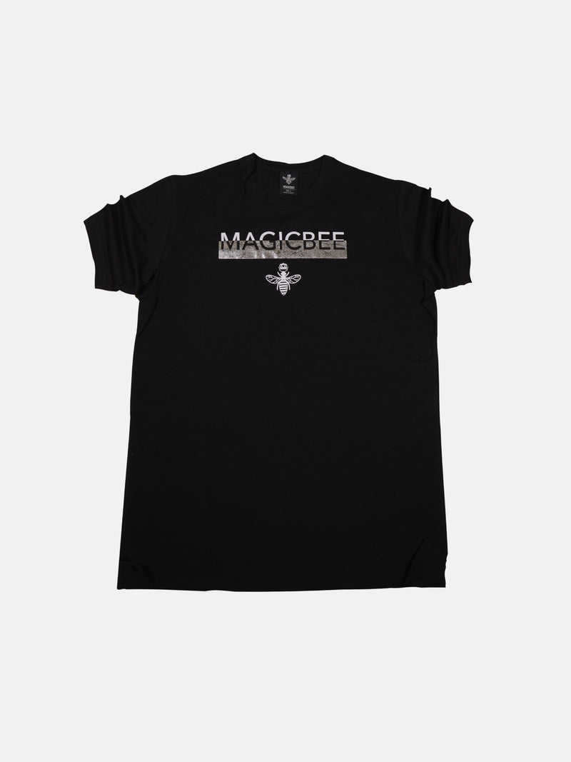 MagicBee Silver Foil Tee - Black