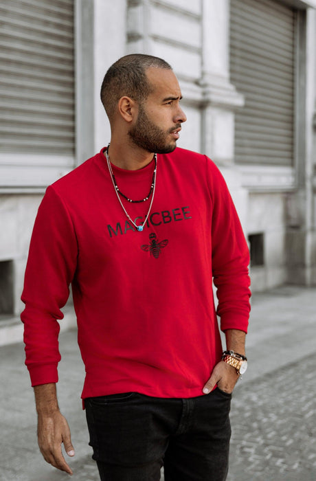 MagicBee Classic Logo Sweatshirt - Red - magicbee-clothing