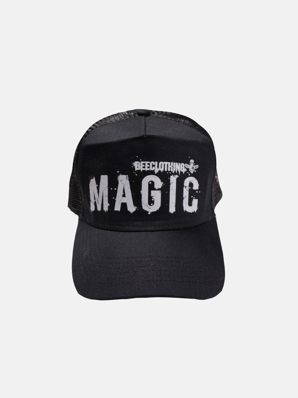 MagicBee Hat Destroyed Logo - Black
