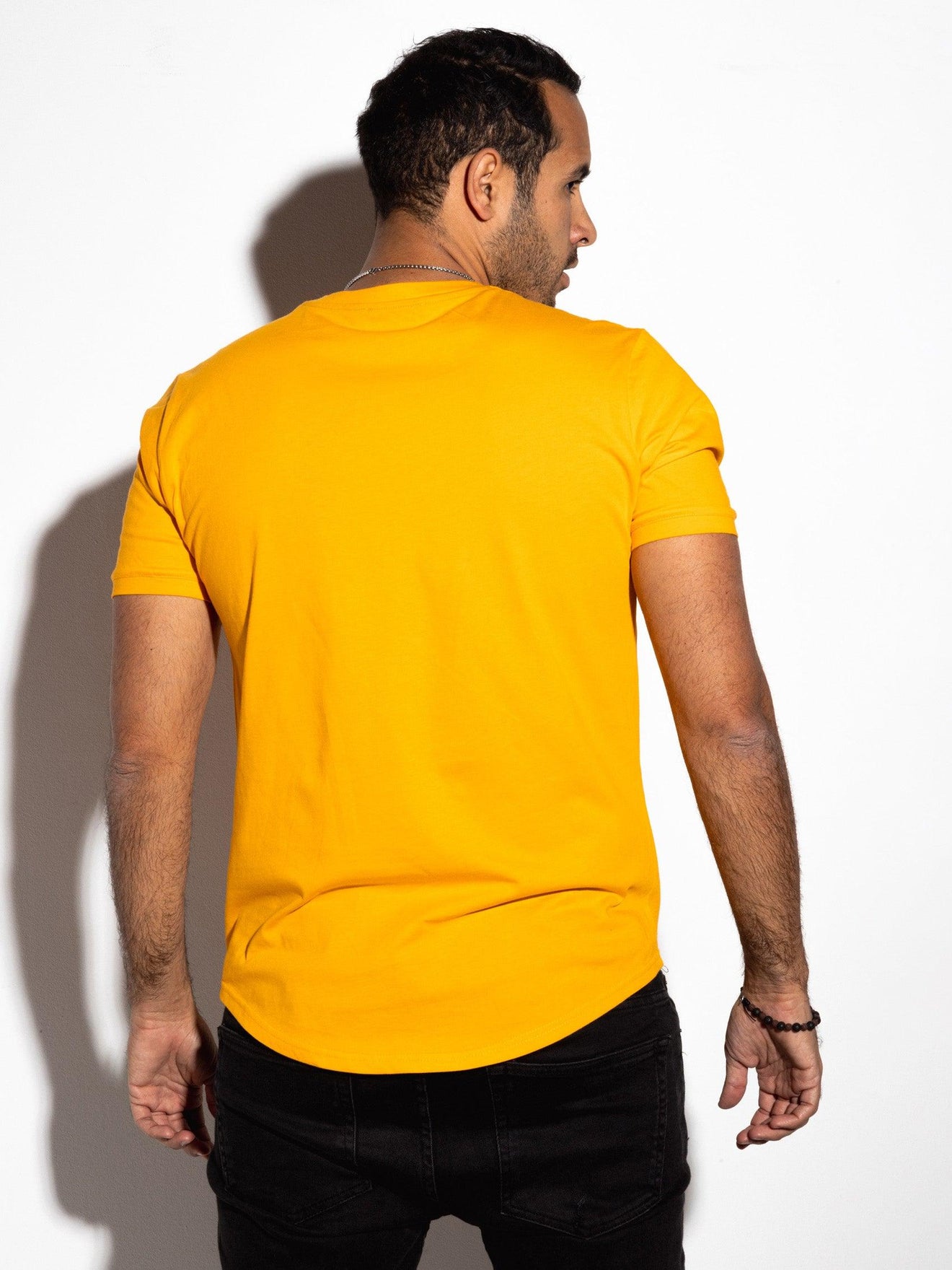 MagicBee Gold Embroidered Tee - Orange - magicbee-clothing