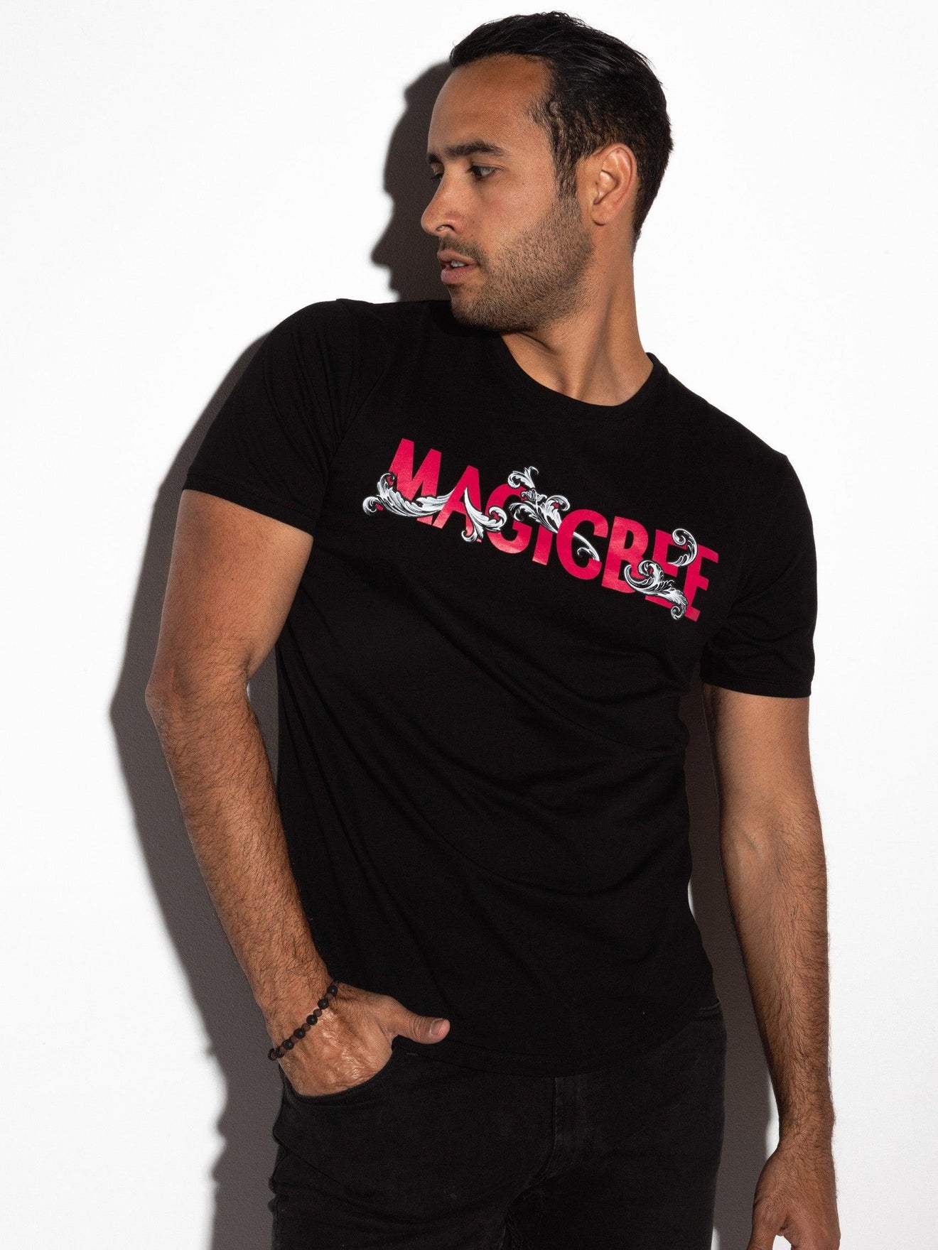 MagicBee Baroque Logo Tee - Black - magicbee-clothing