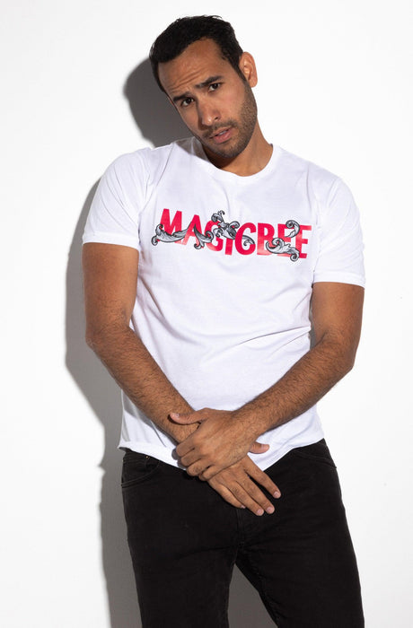 MagicBee Baroque Logo Tee - White - magicbee-clothing