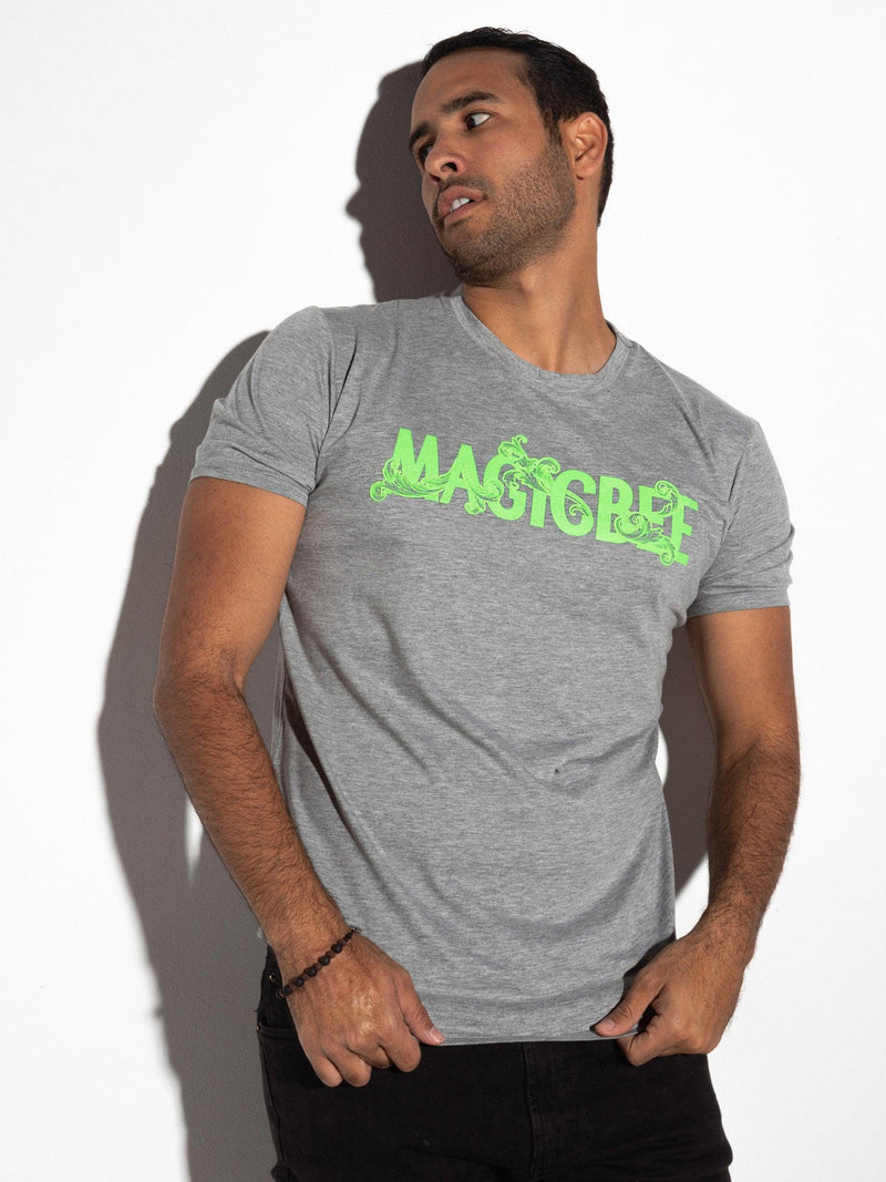 MagicBee Baroque Logo Tee - Grey - magicbee-clothing