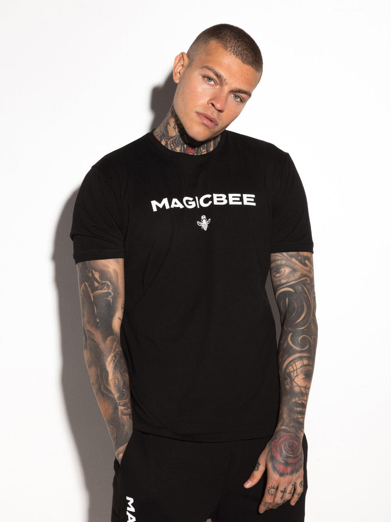 MagicBee Printed Logo Tee - Black - magicbee-clothing