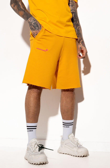 MagicBee Printed Logo Shorts - Orange - magicbee-clothing