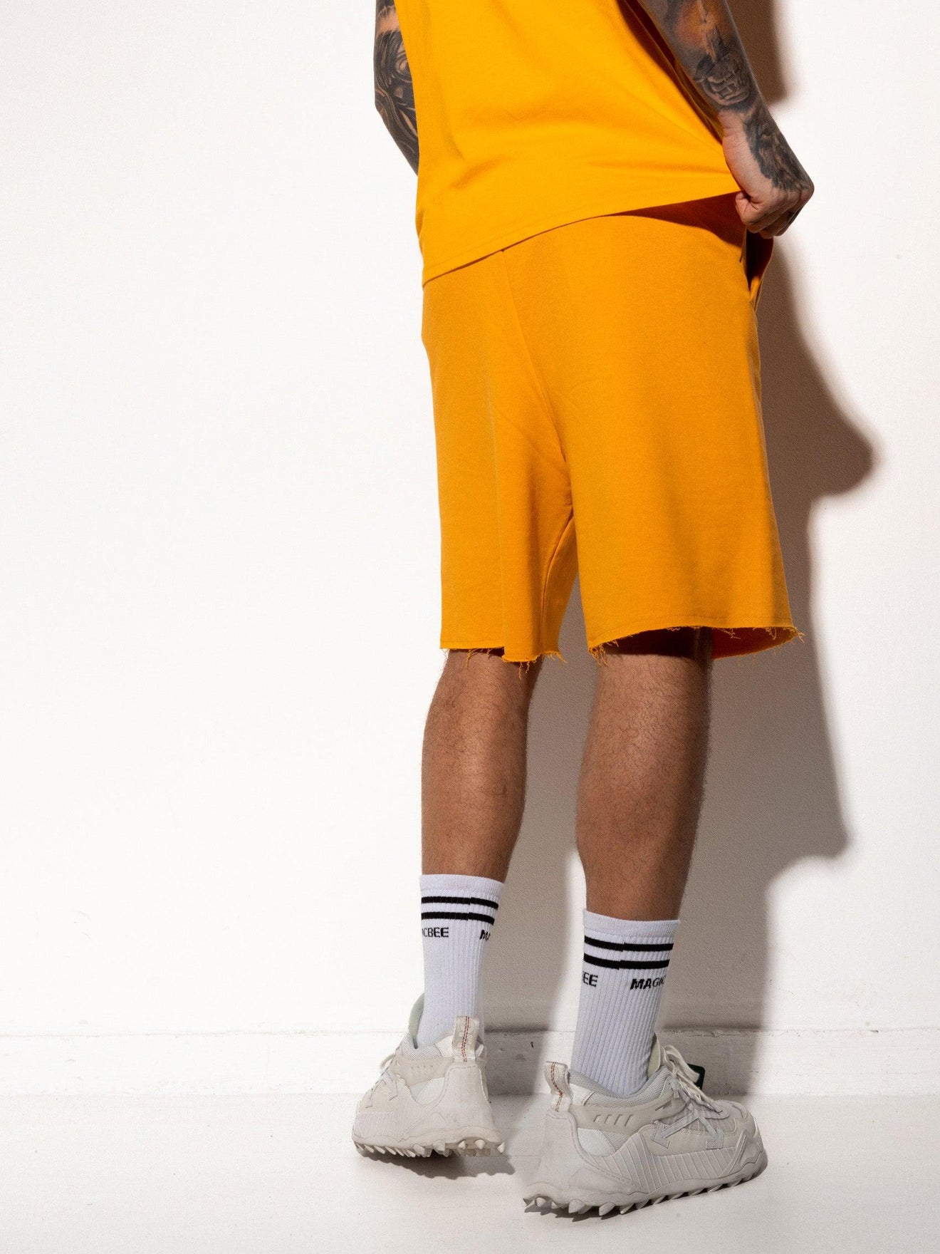 MagicBee Printed Logo Shorts - Orange - magicbee-clothing