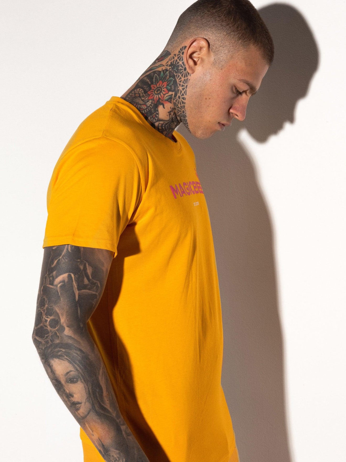 MagicBee Printed Logo Tee - Orange - magicbee-clothing