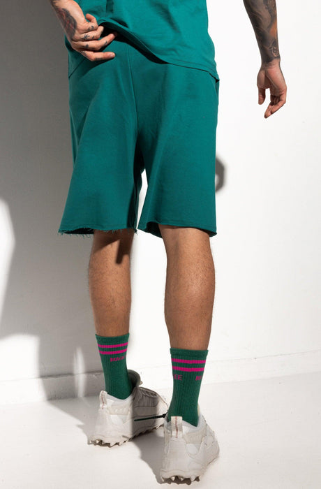 MagicBee Printed Logo Shorts - Petrol - magicbee-clothing