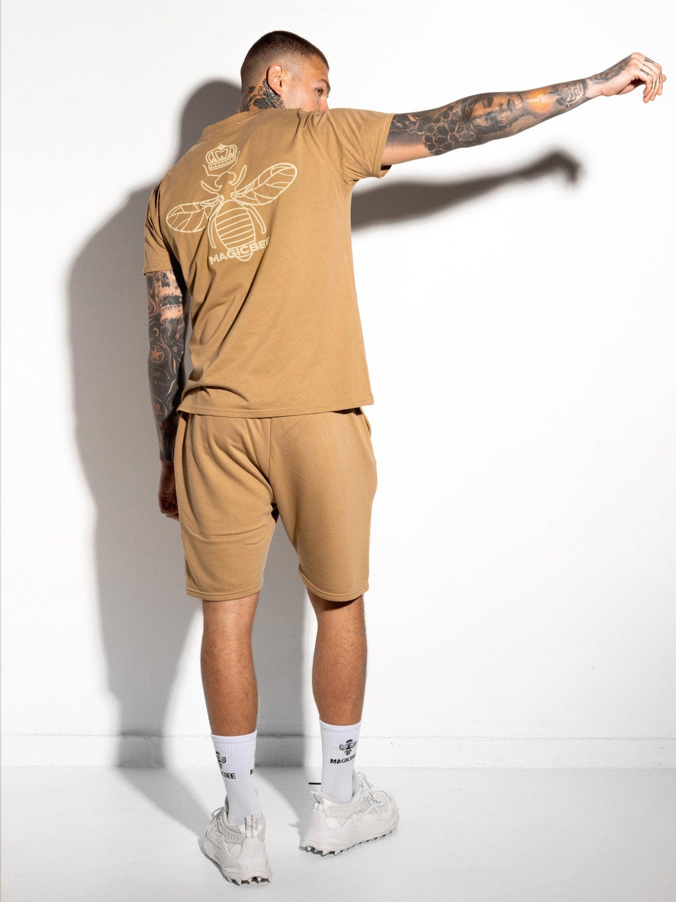 MagicBee Back Texture Logo Tee - Bronze - magicbee-clothing