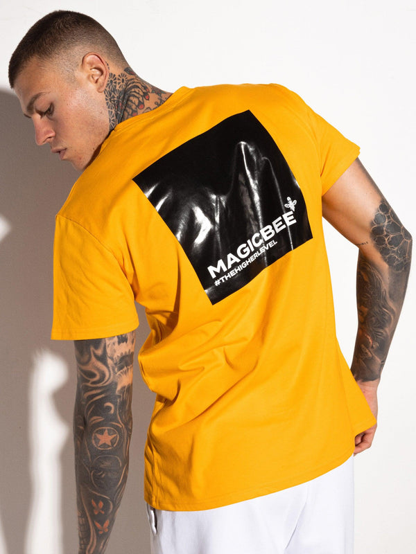 MagicBee Back Glossy Logo Tee - Orange - magicbee-clothing