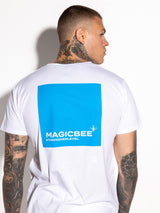 MagicBee Back Glossy Logo Tee - White - magicbee-clothing