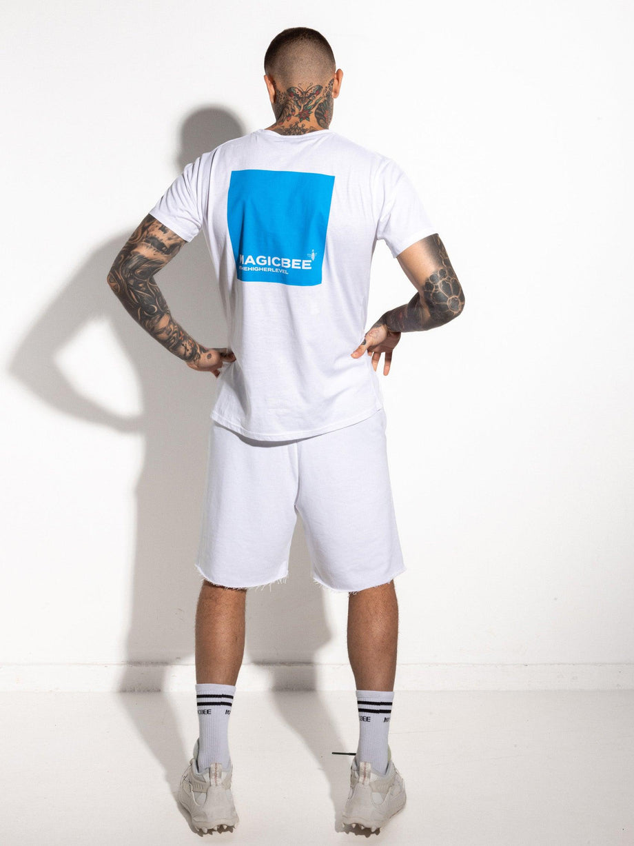 MagicBee Back Glossy Logo Tee - White - magicbee-clothing