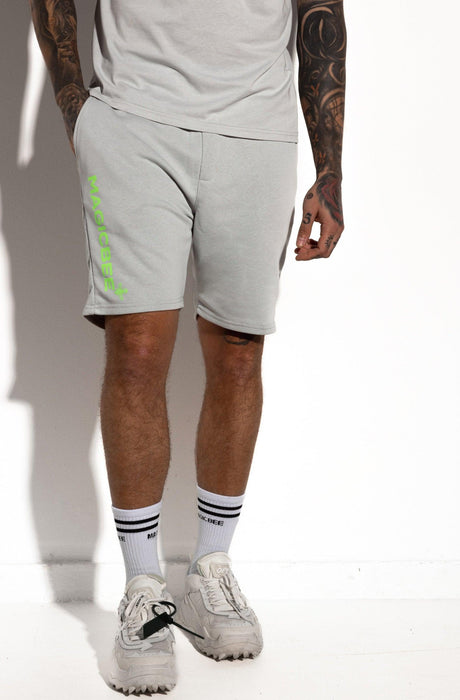 MagicBee Printed Logo Shorts - Neon Ice Grey - magicbee-clothing