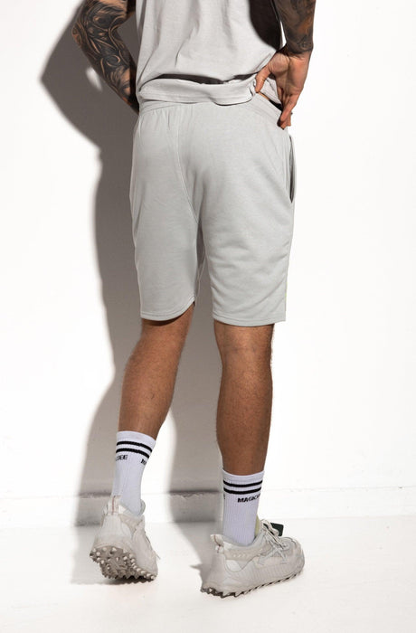 MagicBee Printed Logo Shorts - Neon Ice Grey - magicbee-clothing