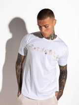 MagicBee Floral Logo Tee - White - magicbee-clothing