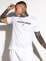 MagicBee Printed Logo Tee - White - magicbee-clothing