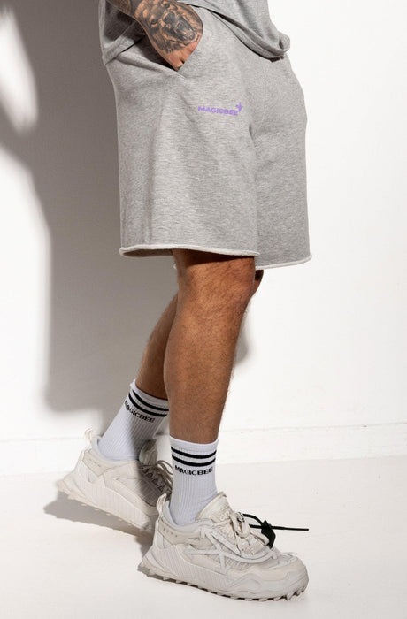 MagicBee Printed Logo Shorts - Grey - magicbee-clothing