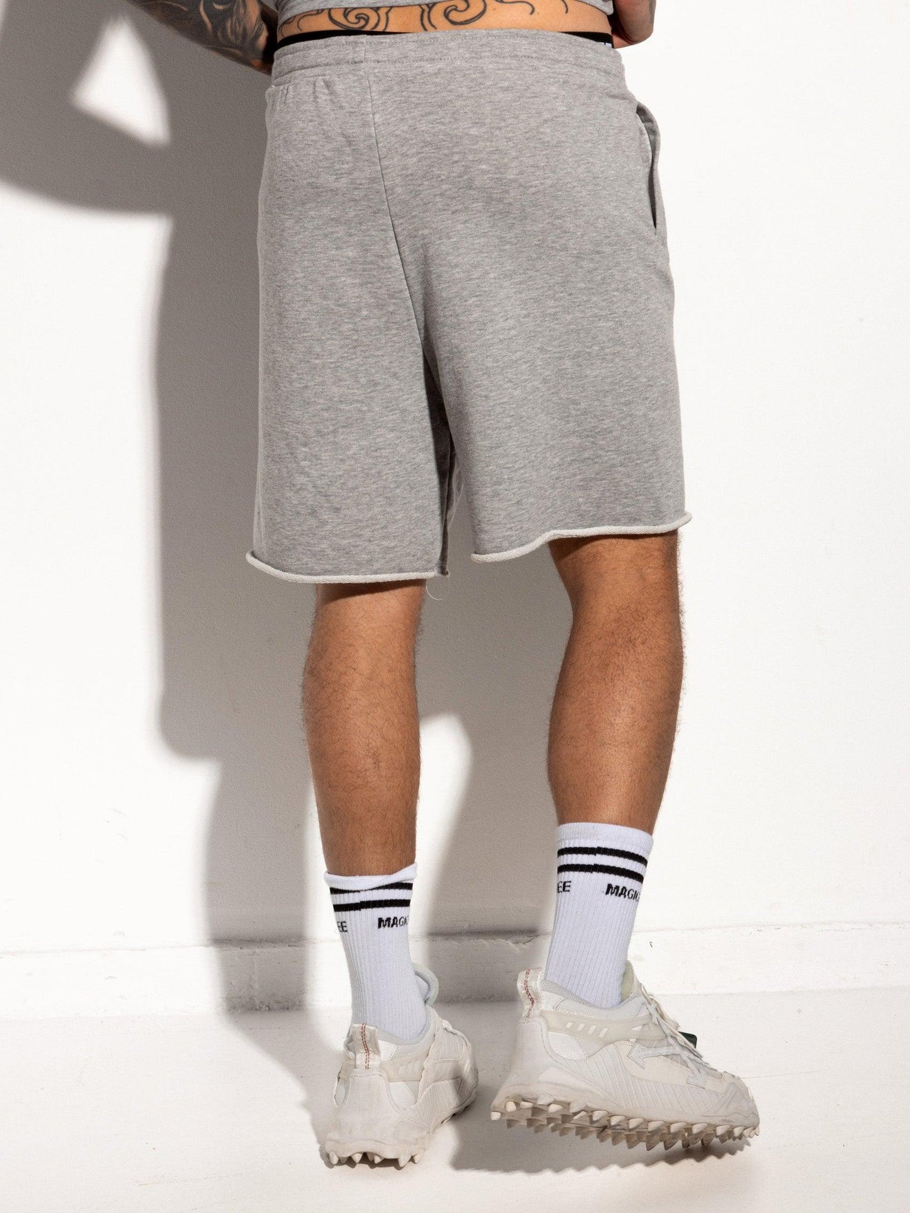 MagicBee Printed Logo Shorts - Grey - magicbee-clothing