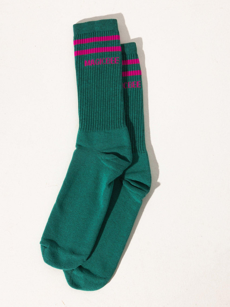 MagicBee Stripes Socks - Petrol - magicbee-clothing