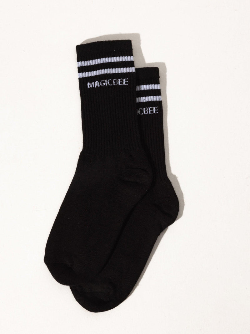 MagicBee Stripes Socks - Black