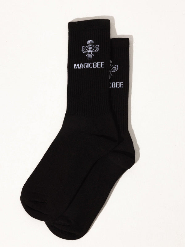MagicBee Logo Socks - White