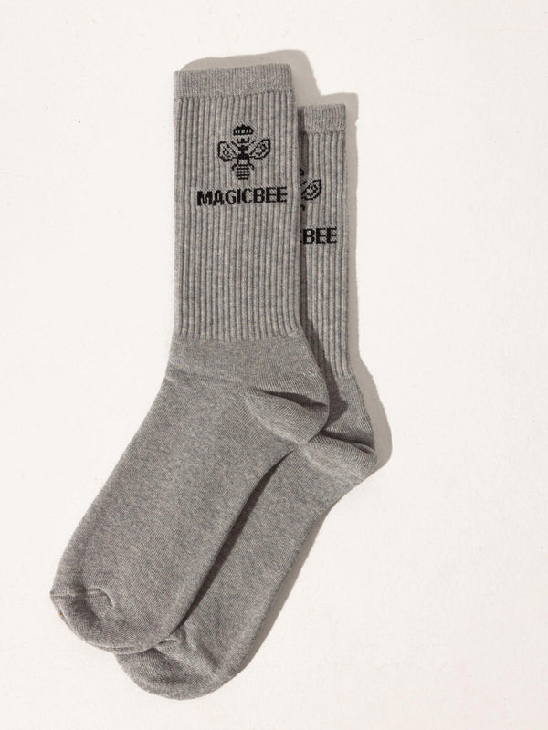 MagicBee Logo Socks - White