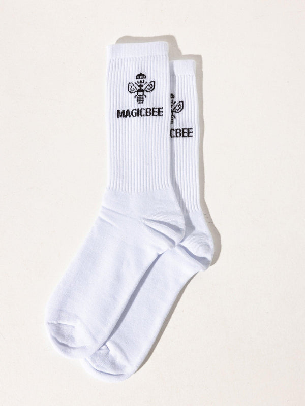 MagicBee Logo Socks - White - magicbee-clothing